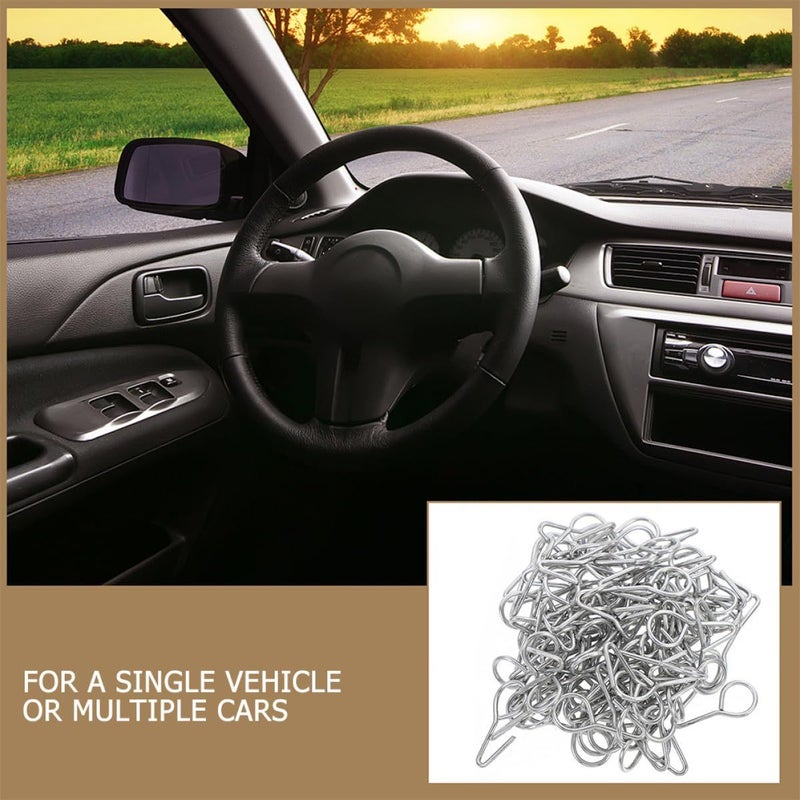 200Pcs 28mm Metal Hooks for Car Seat Covers Automotive Interior Fixing Hangers - Image 4