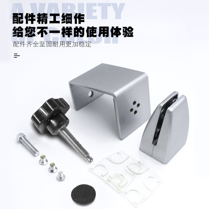 Left Steel Aluminum Alloy Thickened Adjustable Screen Clip Desk Acrylic Partition Clip Glass Fixing Clip Hardware - Image 3