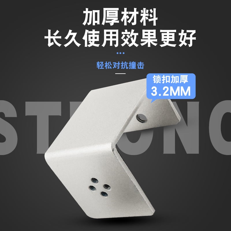 Left Steel Aluminum Alloy Thickened Adjustable Screen Clip Desk Acrylic Partition Clip Glass Fixing Clip Hardware - Image 4