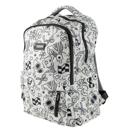 Qshare School Bag for Boys, Girls - Trendy Student Backpack for Kids & Teenagers, Lightweight School bag Backpack for College & Tuition, Stylish Casual Bag for Daily Use, Travel, Office, Study (Black) - Image 2
