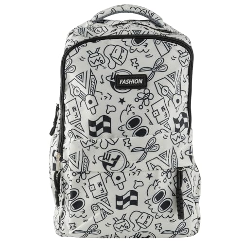 Qshare School Bag for Boys, Girls - Trendy Student Backpack for Kids & Teenagers, Lightweight School bag Backpack for College & Tuition, Stylish Casual Bag for Daily Use, Travel, Office, Study (Black) - Image 1