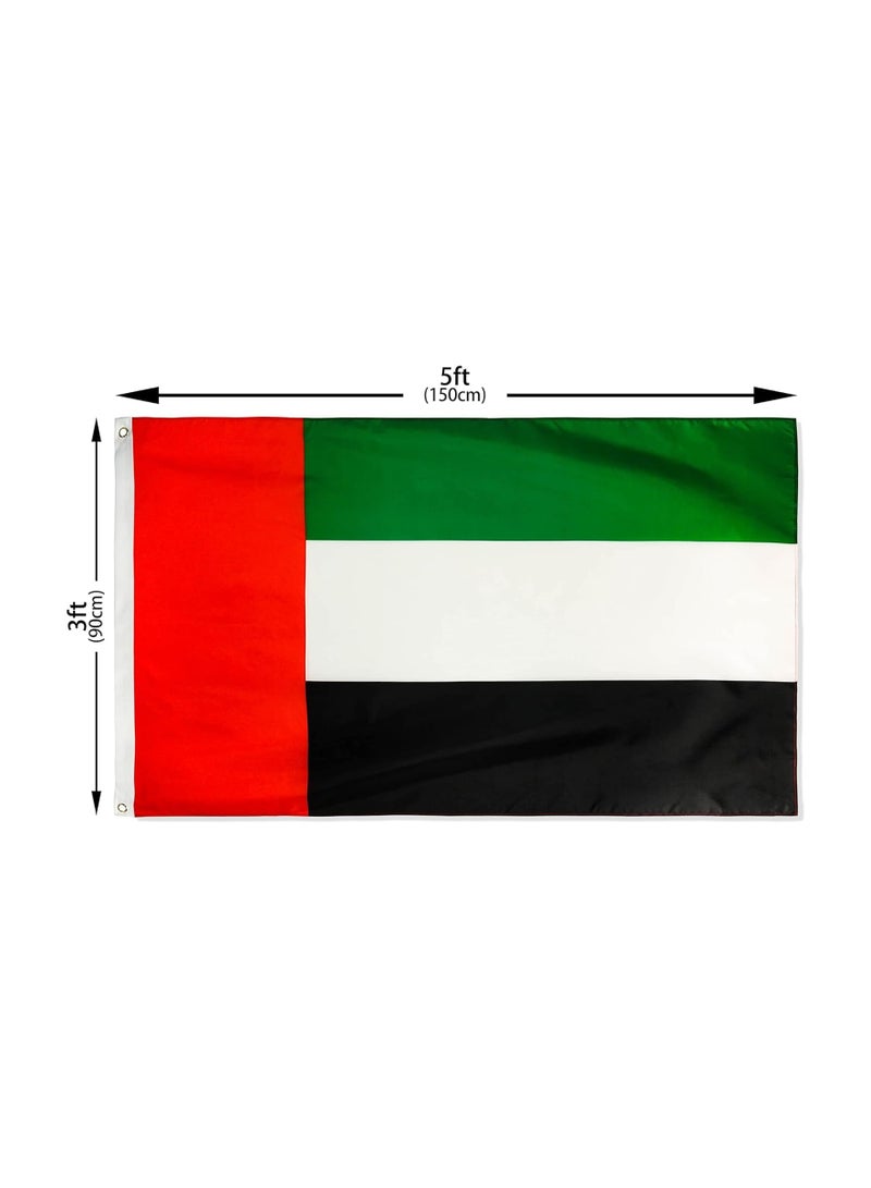 PRINTSHOP4ME UAE Flag 3x5ft Outdoor or Indoor Flag for Sport Events and Home - Polyester - Size 90x150cm - Perfect for Sports Fan Flag - Image 2