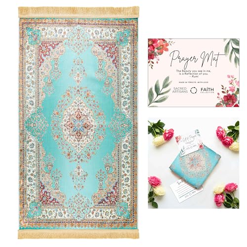 Sacred Artisans Prayer Rug with Super Soft Touch for Men and Women | Prayer Mat and Meditation Mat for Home Travel & Gift (Istanbul - Non Padded) - Image 1