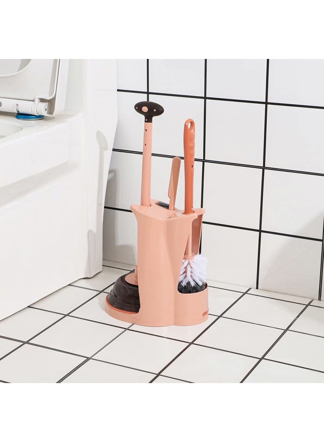 Cq acrylic Toilet Plunger and Bowl Brush Combo for Bathroom Cleaning, Pink, 1 Set by Cq acrylic - Image 3