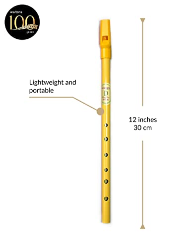 Waltons Rainbow Whistle Yellow - Fun & Colorful Tin Whistle - Key of D - Irish & International Instrument - Perfect for Beginners - Image 3