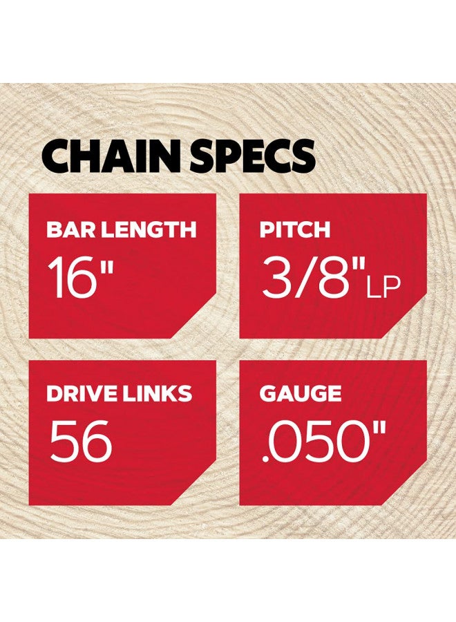 Oregon سلسلة منشار Oregon S56 AdvanceCut لبار بطول 16 بوصة، 56 وصلة دفع، سلسلة منخفضة الارتداد، تناسب ماكيتا، إيكو، هوسكفارنا، وين والمزيد - Image 2