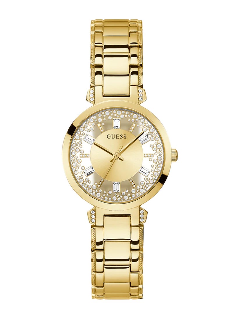 GUESS Women's Gold Tone Analog Quartz Stainless Steel Watch GW0470L2 - 33mm  - Image 5