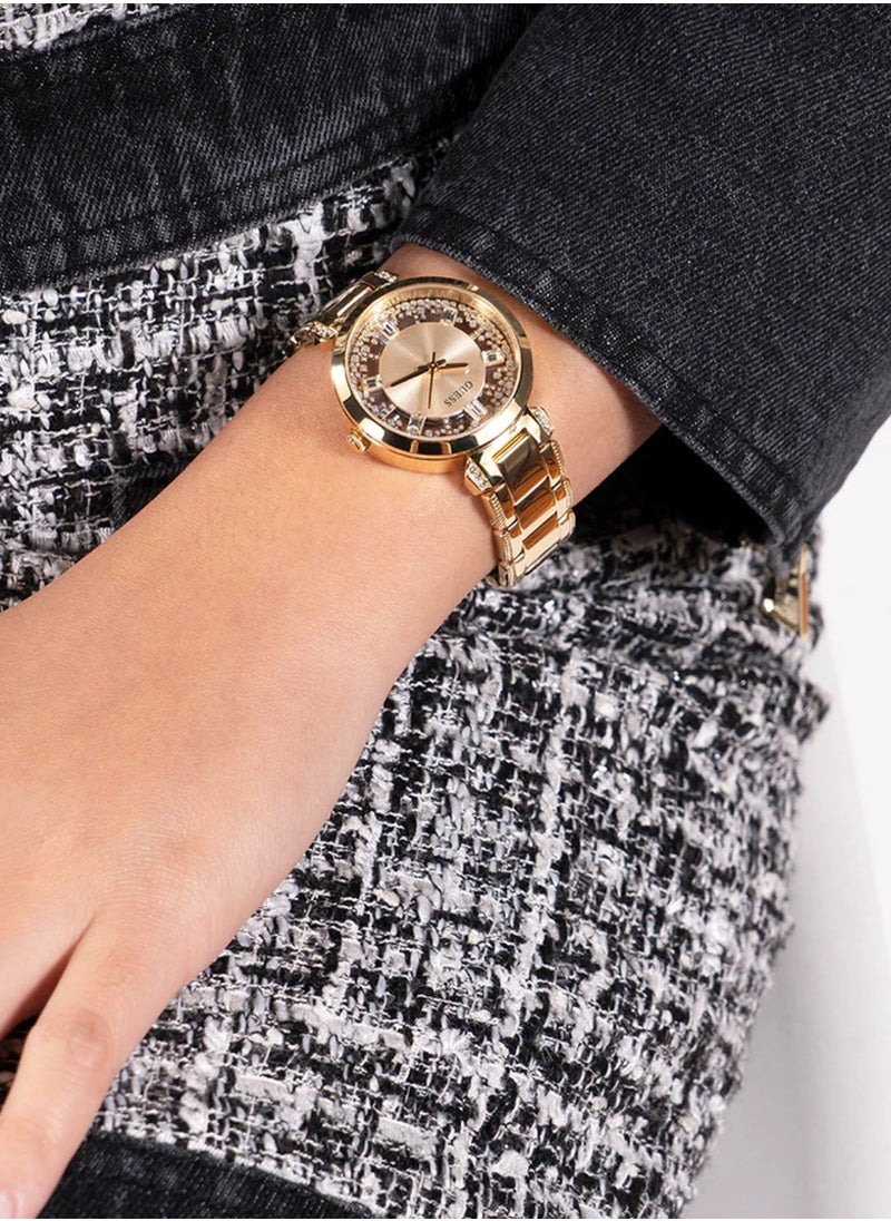 GUESS Women's Gold Tone Analog Quartz Stainless Steel Watch GW0470L2 - 33mm  - Image 4