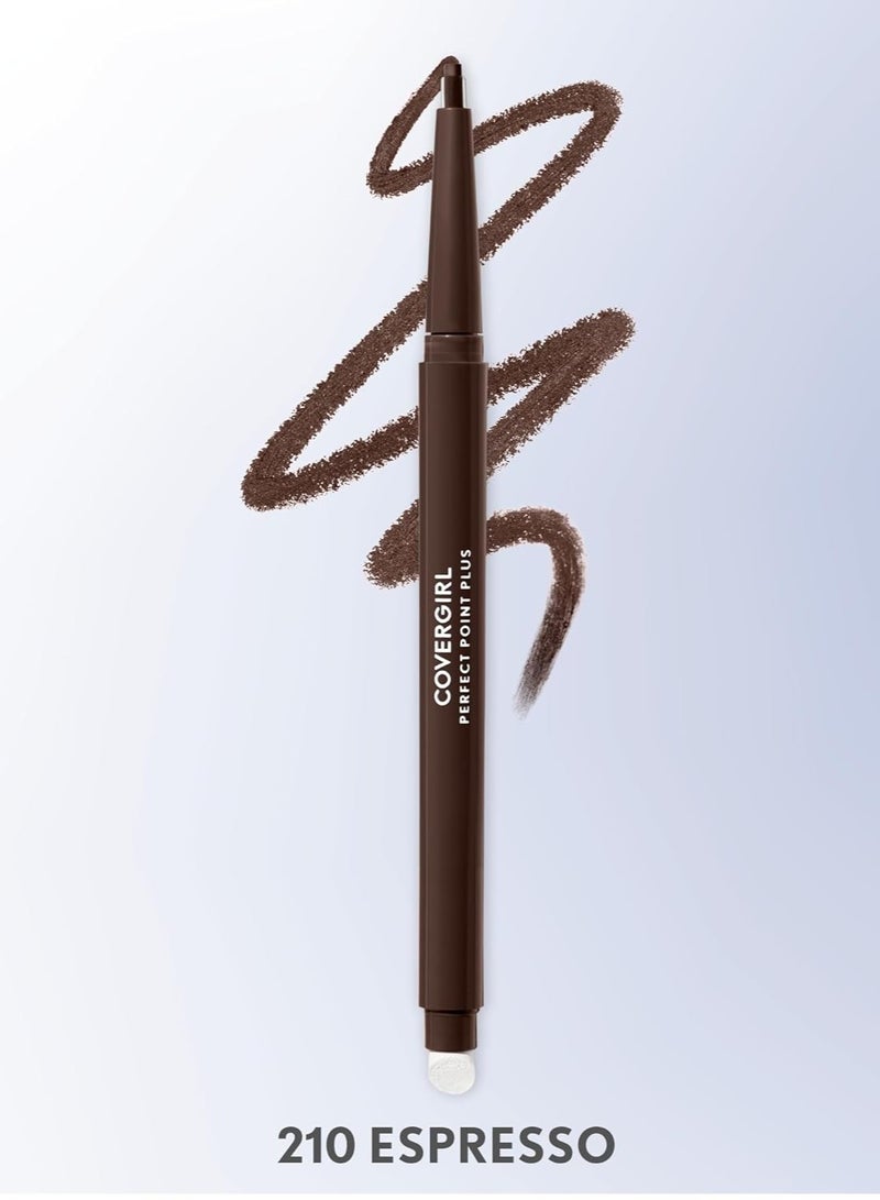 CoverGirl CoverGirl Perfect Point Plus Eyeliner Pencil, Espresso, Long-Lasting, Versatile Brown Eyeliner, Soft Smudging Tip, No Sharpening Needed, Pack of 1 - Image 2