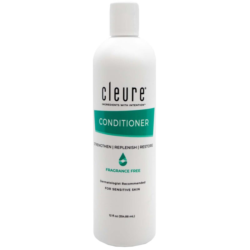 Cleure Hydrating Fragrance Free Conditioner - Hypoallergenic, SLS Free & Paraben Free - Unscented (12 Fl Oz, Pack of 1) - Image 1
