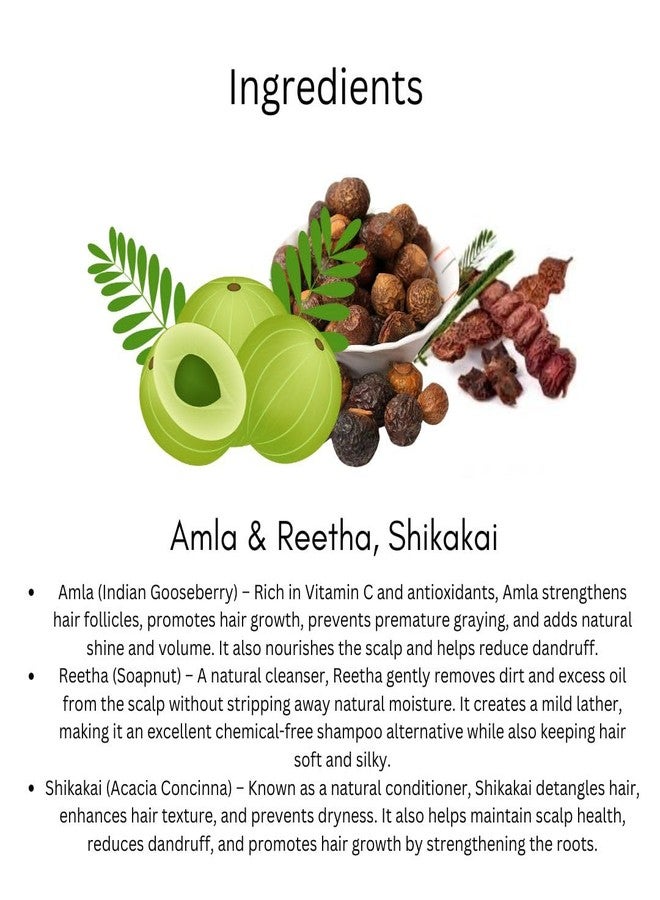 Utkrisht Khadi Amla, Reetha & Shikakai Herbal Hair Shampoo Pack of 2 | Hair Fall Control & Hair Growth | Natural Anti-Dandruff Shampoo for Men & Women | Sulfate-Free Ayurvedic Cleanser (2 X 100ml) - Image 3