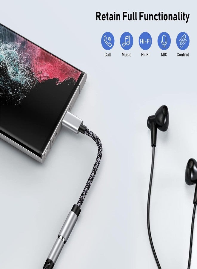 Flecom USB C to 3.5mm Audio Adapter Headphone Adapter Jack Aux USB Type C Dongle Cable Compatible for Samsung Galaxy S25 Ultra/S25+/A16/S24FE/S24 Ultra/S23FE/S22/S21/S20/S10, iPhone 16 Pro Max, Pixel 9 Pro - Image 2