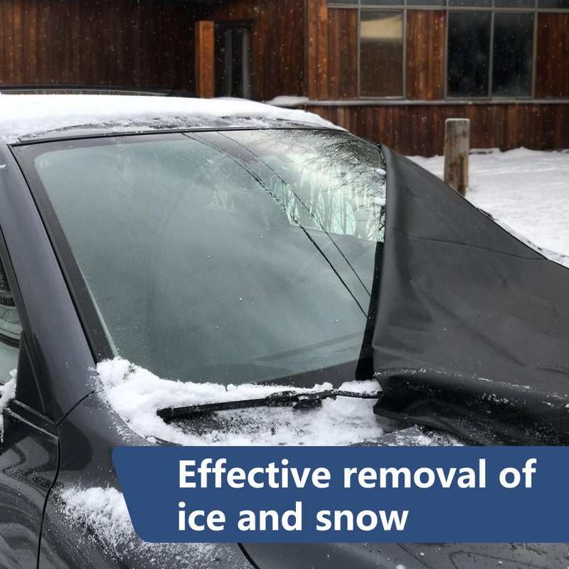 Güvenç Gven Windshield Cover for Ice and Snow Car Snow Cover Winter Christmas Gfit Accessories Front Window Cover Outside Protector for Cars, SUVs, Trucks Waterproof Forst Winter Car Essential (Snowflake) - Image 5