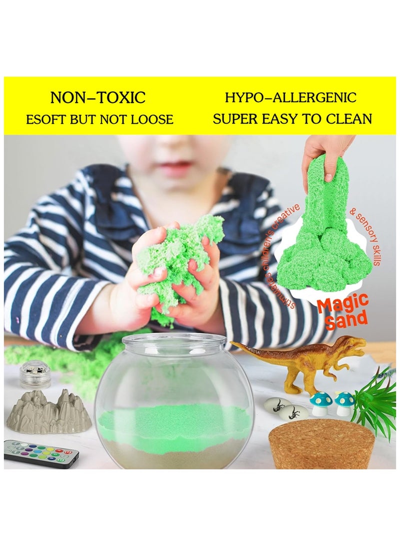 Beauenty Dinosaur Gifts for Kids,Dinosaur Terrarium Kit for Kids Boys,Birthday Gift for Kids Ages 4 5 6 7 8 12 Year Old,DIY Dinosaur Toys for Kids,LED NightLight Arts Crafts Kit for Kids,Gifts Kids - Image 3