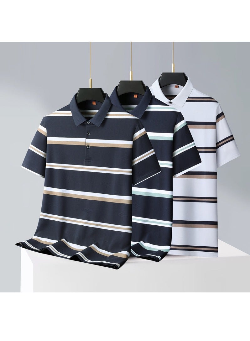 KUYING Business Casual Short Sleeved POLO T-shirt  - Image 2