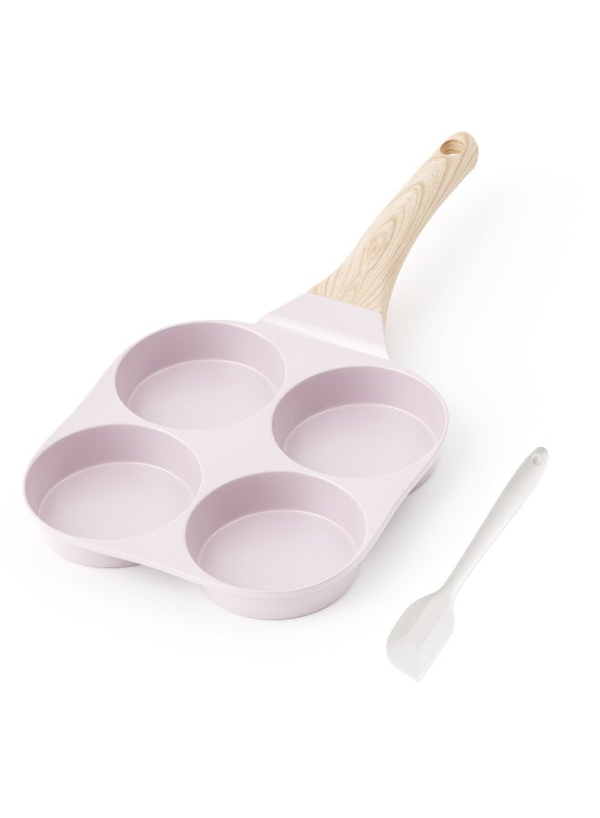 Caannasweis وعاء البويضة، 4 كوب غير اللاصق البويضة السيراميكية Skillet الإفطار مقلي وعاء طباخ البيض مناسبة لمواقد الغاز وأدوات الطبخ الاستقراء، PFOA PFOS مجانا - Image 1