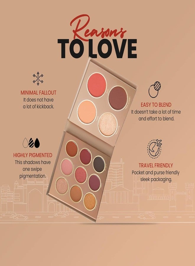 The City Paradise Makeup Kit | Highly Pigmented and Blendable | 9 Eyeshadow Palette with 1 Highlighter, Blusher, Bronzer & Compact Powder each (16.0 gm) (03-Chandigarh) SH-7711-MR - Image 2