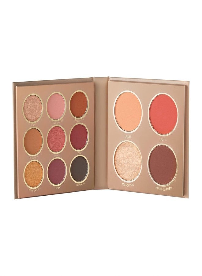 The City Paradise Makeup Kit | Highly Pigmented and Blendable | 9 Eyeshadow Palette with 1 Highlighter, Blusher, Bronzer & Compact Powder each (16.0 gm) (03-Chandigarh) SH-7711-MR - Image 1