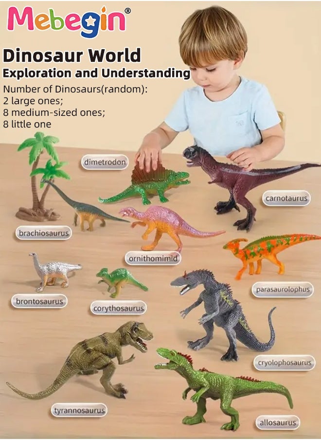 MEBEGIN 215PCS Dinosaur Building Set, Dinosaur Toys Kit with 18 Dinosaur Figures, Creative Dino Park Playset, Dinosaur-themed Dollhouse, DIY Dino Themed Craft Kit, Fun Interactive Toys, Ideal Gift for Kids, 52*40*23cm  - Image 4