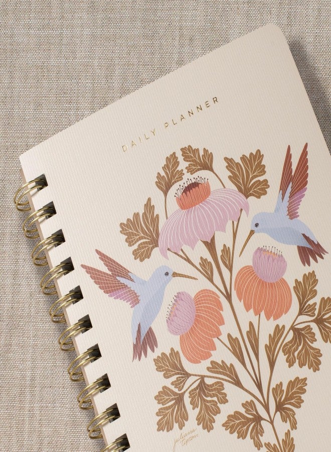 Fringe Studio Paper Cover Non-Dated Daily Planner, "HUMMINGBIRDS" 6" w x 7.25" h, 160 pages, Juliana Tipton Collection (877PA001FSC) - Image 4