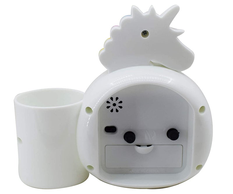ANG � Unicorn Style Alarm Table Clock with Pen Pencil Stand for Kids Room/Boys/Girls Birthday Return Gifts (White) - Image 4