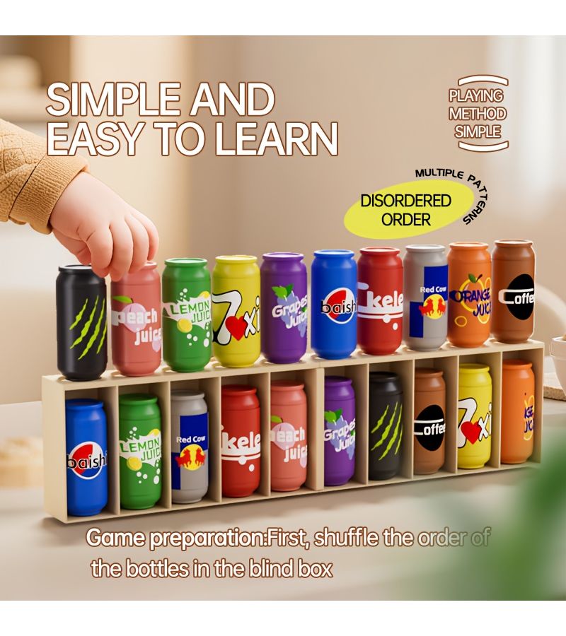 Color Coding Challenge Memory Matching Board Game For Kids Guess Drink Bottle Matching Toy 20 Pieces Plastic Pairing Puzzle For Parent Child Bonding Travel Friendly Educational Party Game For Birthdays Social Skills And Cognitive Development - Image 4
