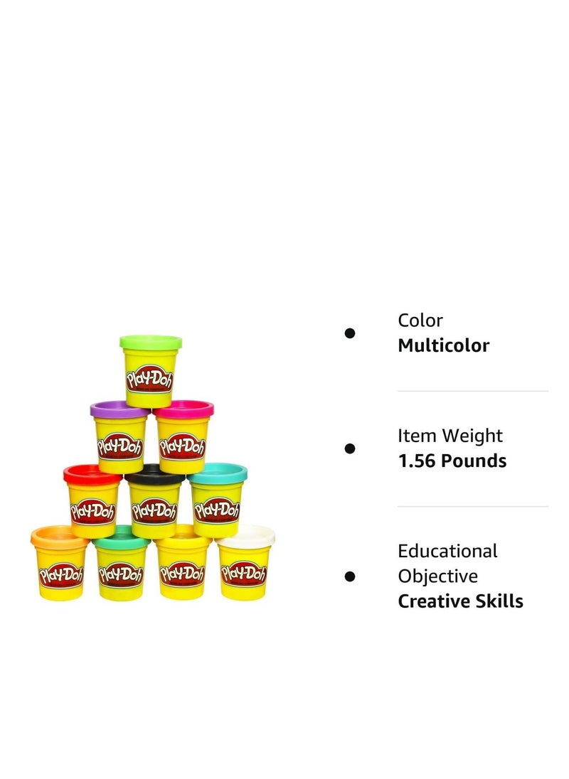 Play-Doh - Play-Doh modeling compound 10 pack case of colors non toxic assorted 2 oz. cans multicolor ages 2 and u - Image 1