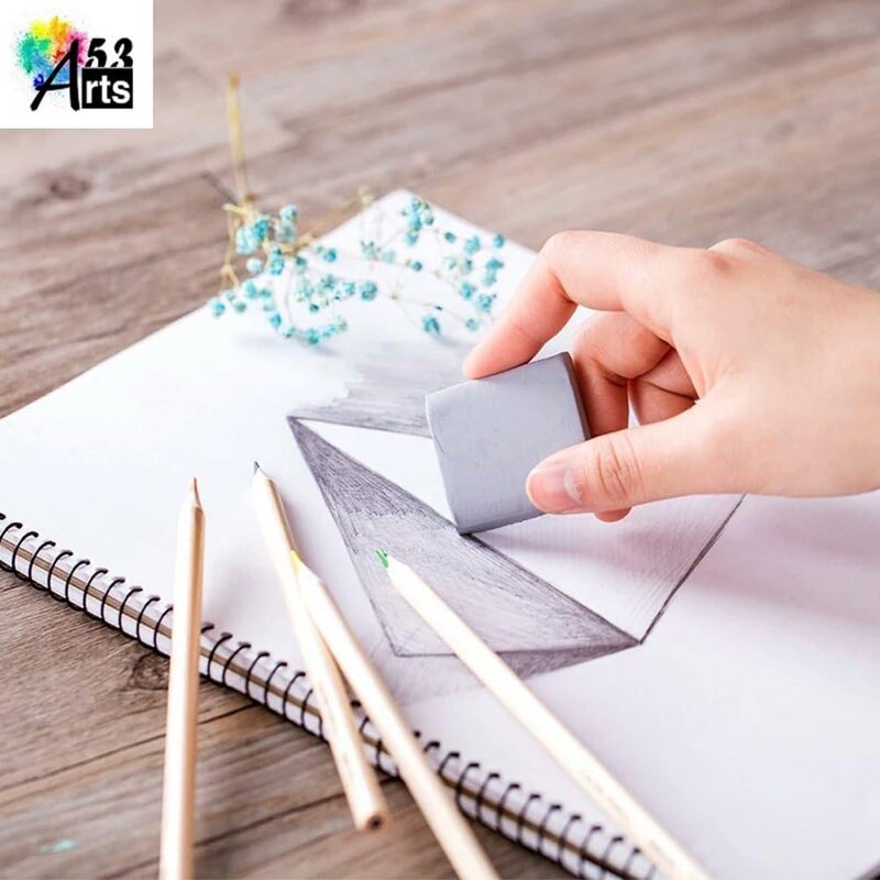 53 Arts 53ARTS ® 4pcs Art Kneaded Eraser, Soft Durable Sketch Putty Rubber, Kneadable Artist Rubber Eraser Set - Image 2