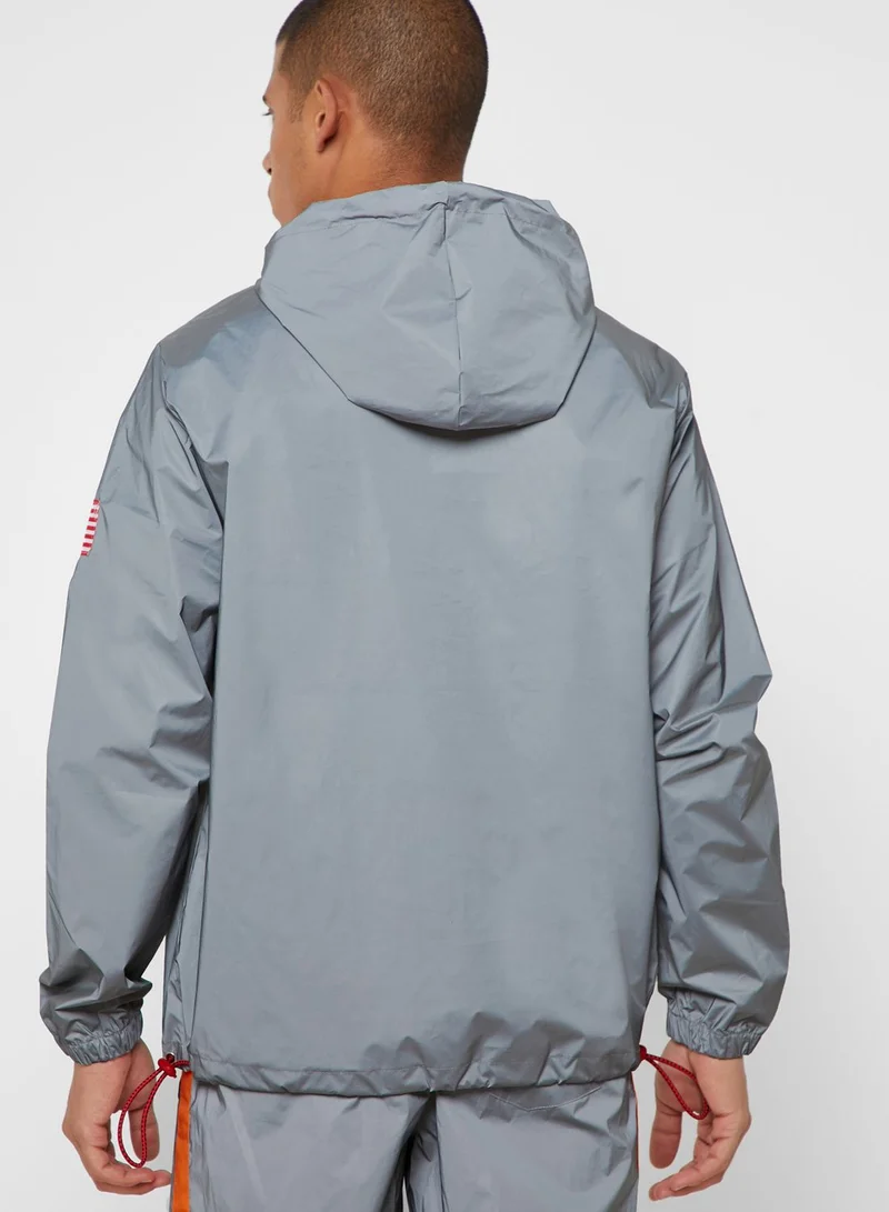 FOREVER 21 NASA Graphic Reflective Hoodie