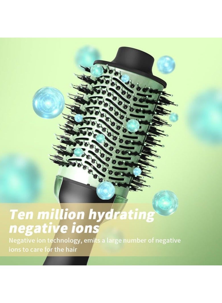 One Step Avocado 3D Hair Dryer Brush , Hot Air Brush with ION Generator and Ceramic Coating for Fast Drying Straightening , Curling , Electric Blow Dryer , One Step Hair Dryer and Volumizer - Image 2