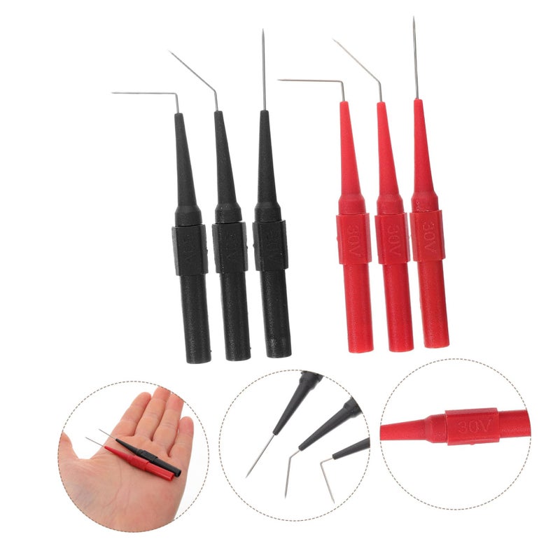 6pcs Automotive Multimeter Test Probes Angled Needle Tips for Electronic Testing - Image 4