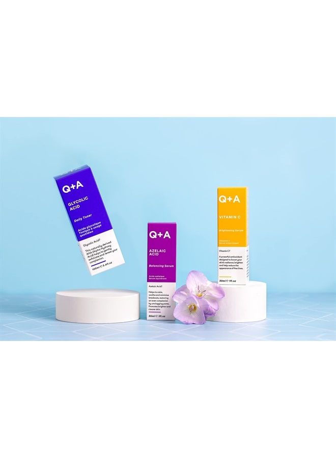 Q+A سيروم توازن حمض الأزيليك، يحتوي على زنك PCA لتقليل المسام ومضادات الأكسدة لبشرة أكثر انتعاشًا ونعومة، 30 مل