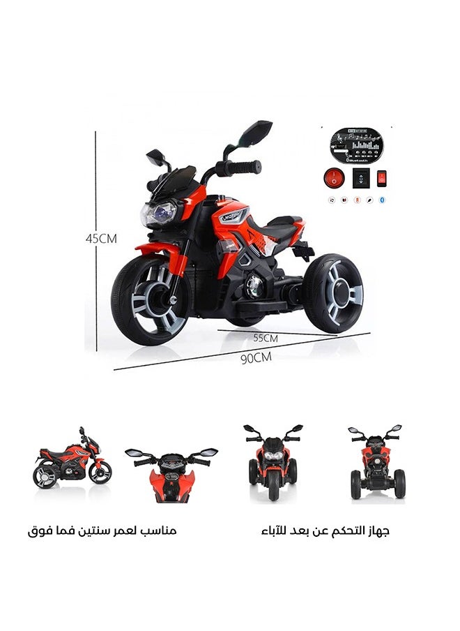 اف بيبي يونيتيد - دراجة كهربائية للأطفال بجهد 6 فولت، مناسبة للأعمار من 2 إلى 4 سنوات - دراجة نارية تعمل بالبطارية، مزودة بعجلات تدريب، ومصابيح أمامية، وموسيقى، وتصميم آمن للأطفال الصغار - Image 1