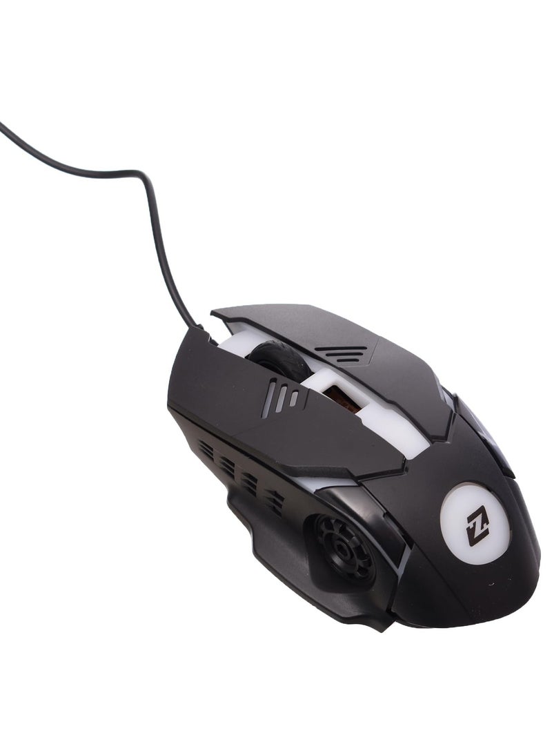 Zero ZR-1720 Optical Mouse USB Wired Mouse 1000 Dpi For Laptop And PC - Black  - Image 1