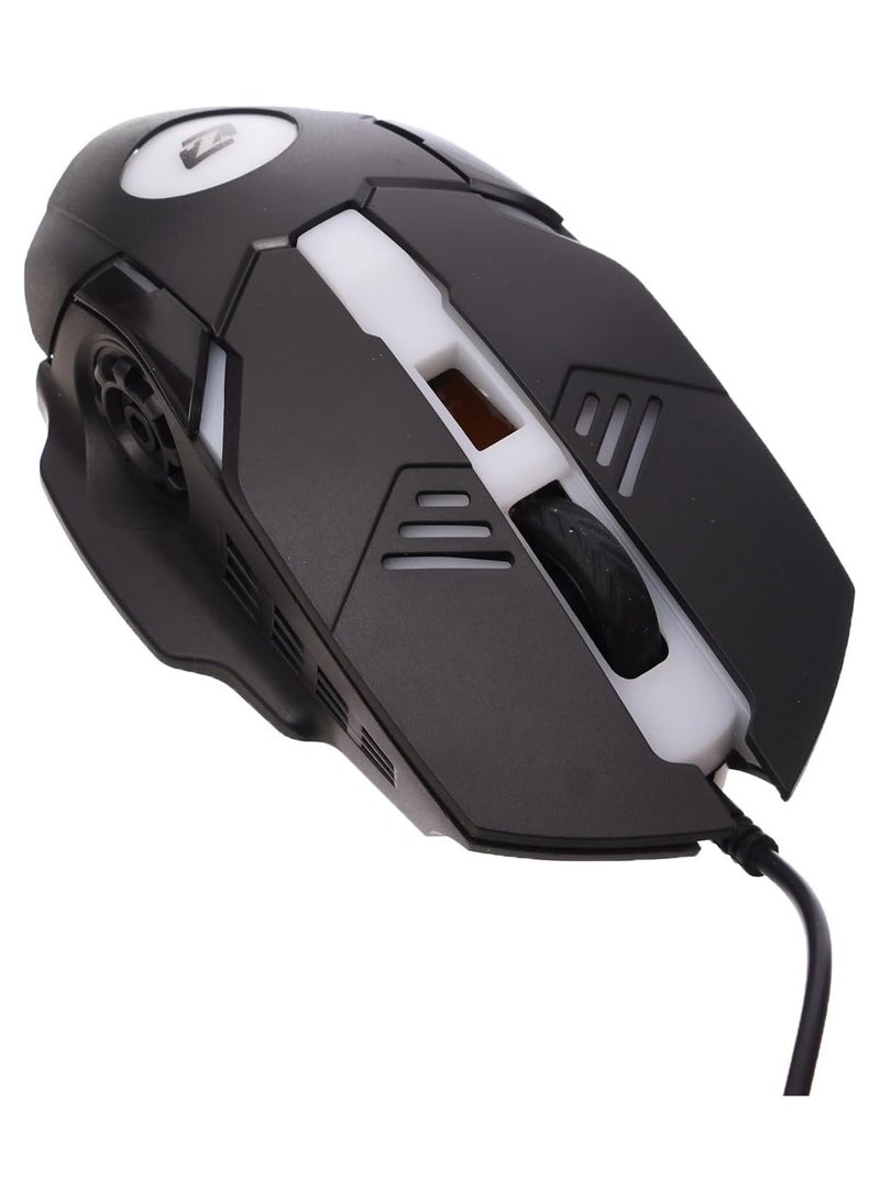 Zero ZR-1720 Optical Mouse USB Wired Mouse 1000 Dpi For Laptop And PC - Black  - Image 2