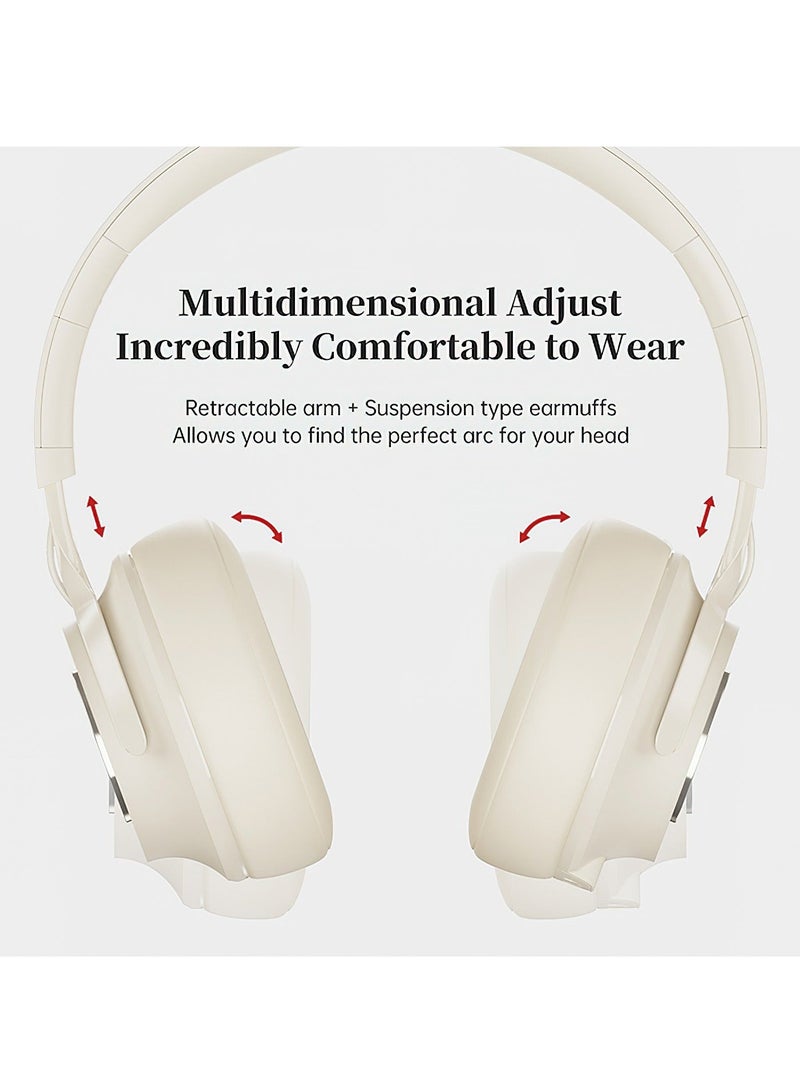 فينجر تايم سماعة رأس لاسلكية P1 ذات باس قوي بتقنية البلوتوث للرياضة، للاستخدام مع الهاتف/ألعاب الكمبيوتر، سماعات الأذن بتقنية البلوتوث (أبيض) - Image 4