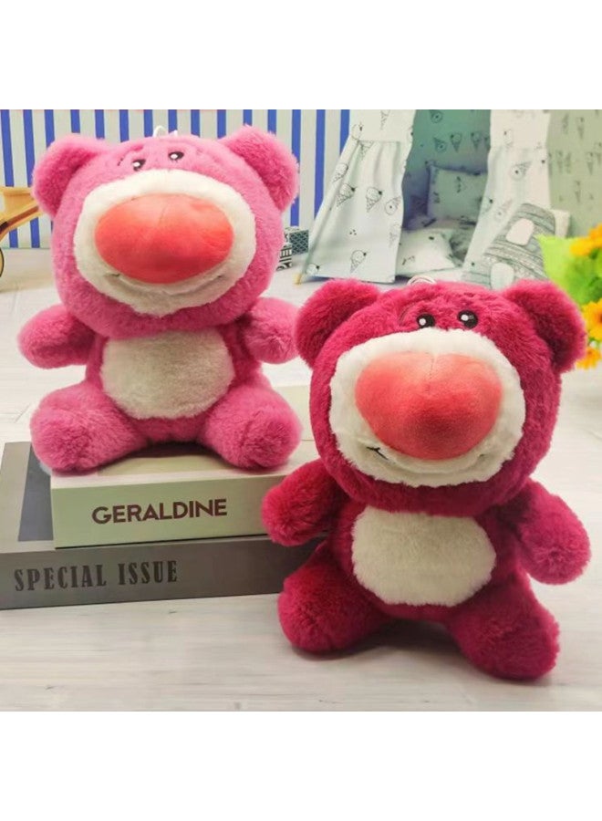 Hand Grasp Doll Machine Clip Machine Wedding Promotion Cartoon Plush Toy Doll Cloth Doll-Specifications:Rabbit Velvet Strawberry Bear Sitting-Color:20-30CM - Image 1