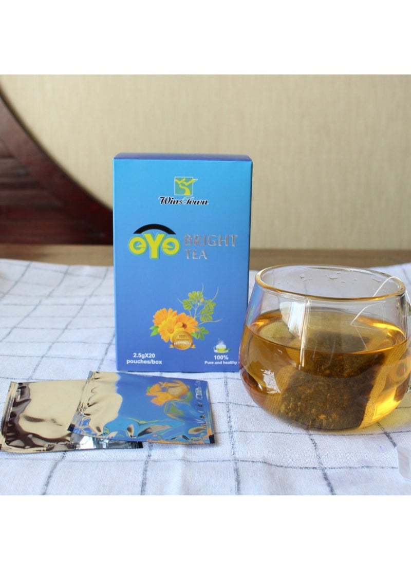Wins Town Eye Bright Tea Eye Protection Dry Eyes Herbal Tea,Relieves Discomfort Dry Eyes,  Astringent Eye Fatigue, Blurred Vision, 20 Pouches - Image 2