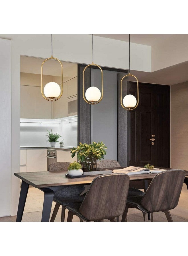 SINOMAN أضواء زجاجية معلقة من SINOMAN لغرفة المعيشة / أضواء للسقف / مصابيح معلقة لتزيين المنزل / أضواء معلقة زخرفية، معدن (كبسولة ذهبية مفردة، مع لمبة) - Image 4