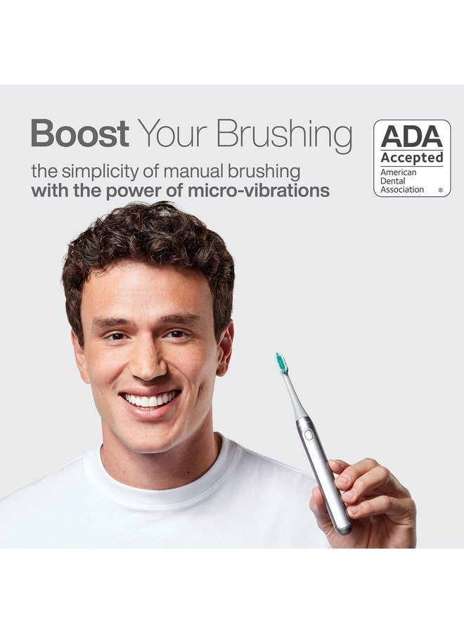 Aquasonic Icon ADA-Accepted Rechargeable Toothbrush | Magnetic Holder & Slim Travel Case | 2 Brushing Modes & Smart Timers | Gentle Micro-Vibrations (Stone) - Image 2