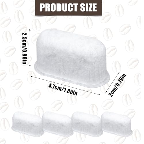 XIHIRCD 4pcs Water Filter Replacement for 7313285779 for Delonghi, Activated Charcoal Espresso Machine Filter Replacement Parts Strong Adsorption Espresso Machine Filter Accessories for Delonghi Coffee Maker - Image 2