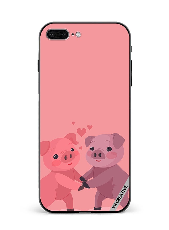 VR CREATIVE Protective Case Cover For Apple iPhone 7 Plus/8 Plus Love Pig Design Multicolour - Image 1