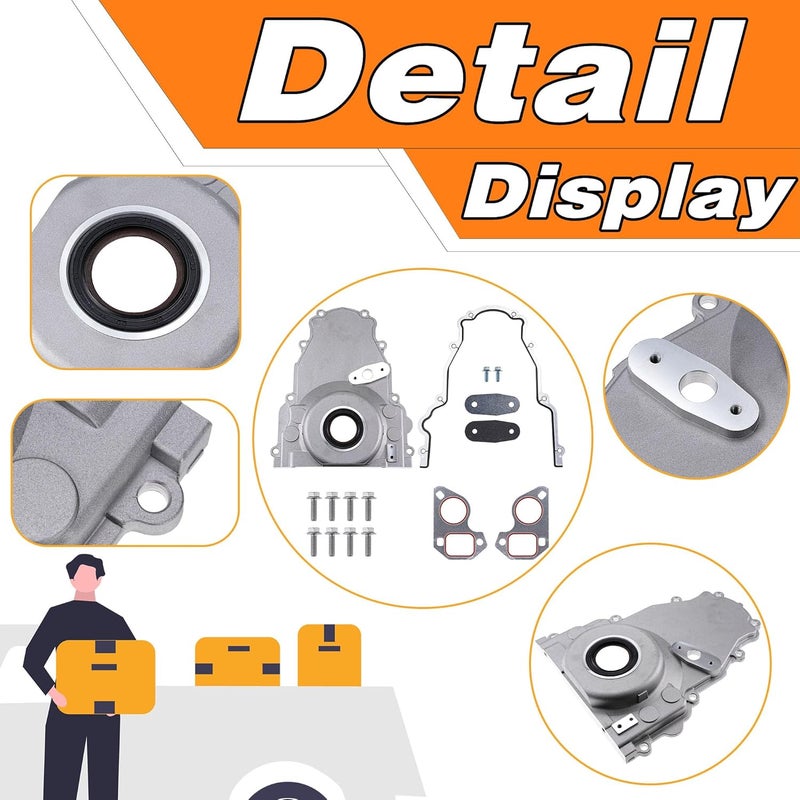 LEVANLIGHT LS Front Timing Cover with Gasket Kit for LS2 LS3 4.8L 5.3L 6.0L 6.2L Engines - Image 4