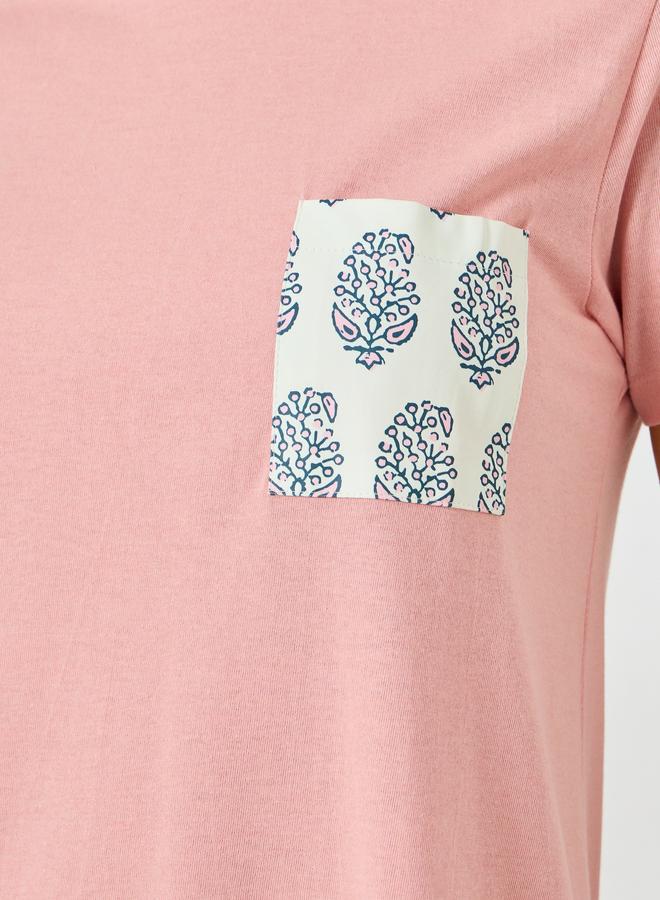 Styli Pink Short Sleeve Nightdress with Pocket - Image 3