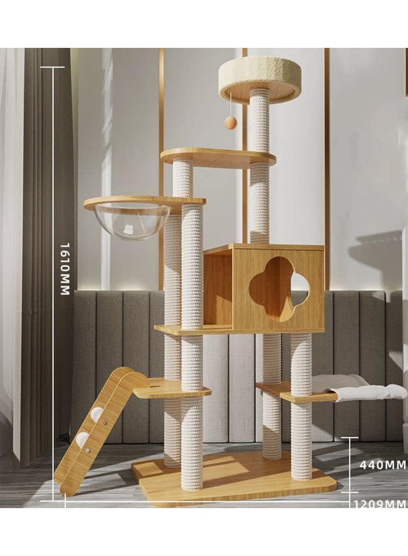 LIMOS Cat Condo Tower with Sisal Scratching Post MultiLevel Cat Tree Cat Play House and Rest Place for Indoor Cats and Pets - Image 2