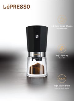 Conical Burr Grinder Cordless Electric /18W /800mAh / High-Precision Grinding / 35g Bean Capacity / 40 Cups Single Charge - Black - pzsku/Z84F57539B66CFD78D23BZ/45/_/1737353187/80f7ea49-ed08-4c46-87b5-16ade5891464