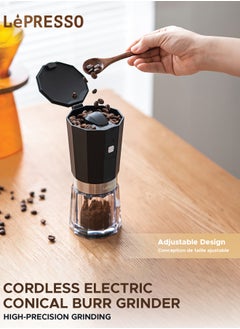 Conical Burr Grinder Cordless Electric /18W /800mAh / High-Precision Grinding / 35g Bean Capacity / 40 Cups Single Charge - Black - pzsku/Z84F57539B66CFD78D23BZ/45/_/1737353191/308254dc-c41b-4556-9321-d8a58ae75a5c