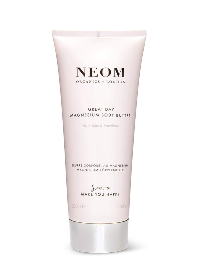 Neom- Great Day Magnesium Body Butter, 200ml | Mandarin & Wild Mint | Cream Moisturiser With Essential Oils | Nourish & Soften | Fresh & Zesty - pzsku/Z84F57554BE610A3AA157Z/45/1741229442/c024feb9-b79d-4ac1-8ed4-72053f30071a