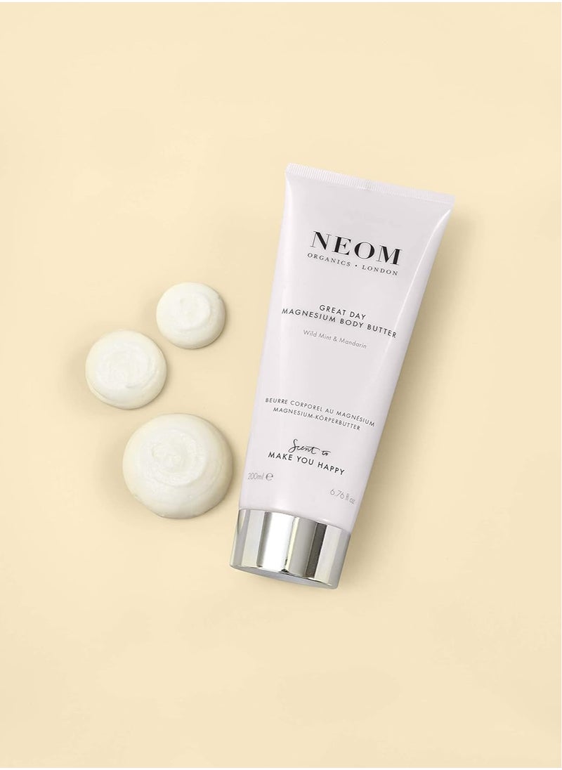 Neom- Great Day Magnesium Body Butter, 200ml | Mandarin & Wild Mint | Cream Moisturiser With Essential Oils | Nourish & Soften | Fresh & Zesty - pzsku/Z84F57554BE610A3AA157Z/45/1741229474/1131f2eb-c48a-4303-a083-b98939095040