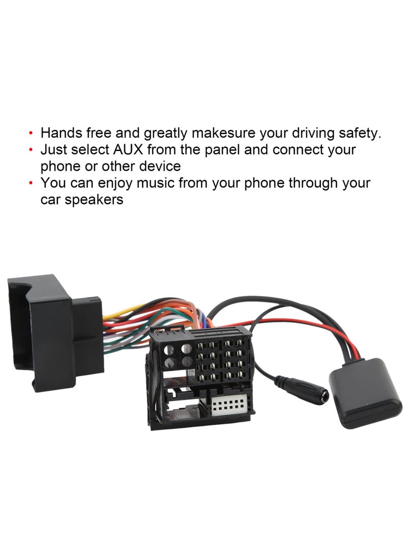 Wireless Bluetooth 5.0 Audio Adapter with Mic for BMW E46 3 Series, Handsfree Music and AUX Input - Image 4